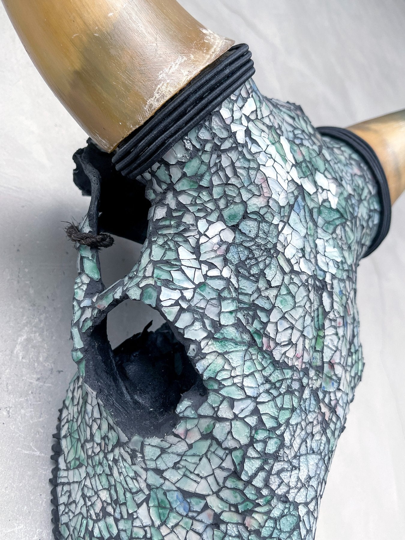 Glass Mosaic Cow Skull – Luxury Wall Art