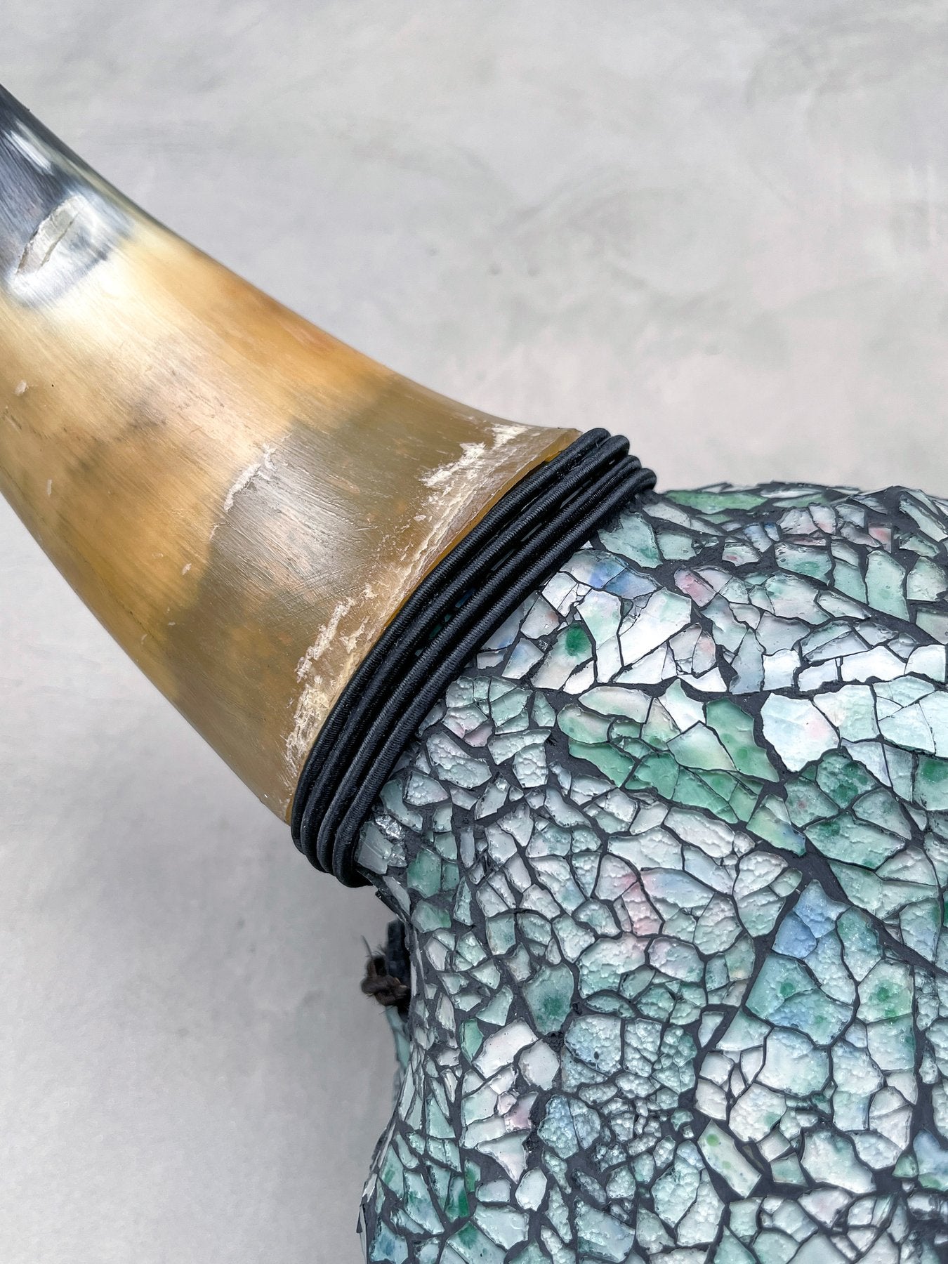 Glass Mosaic Cow Skull – Luxury Wall Art