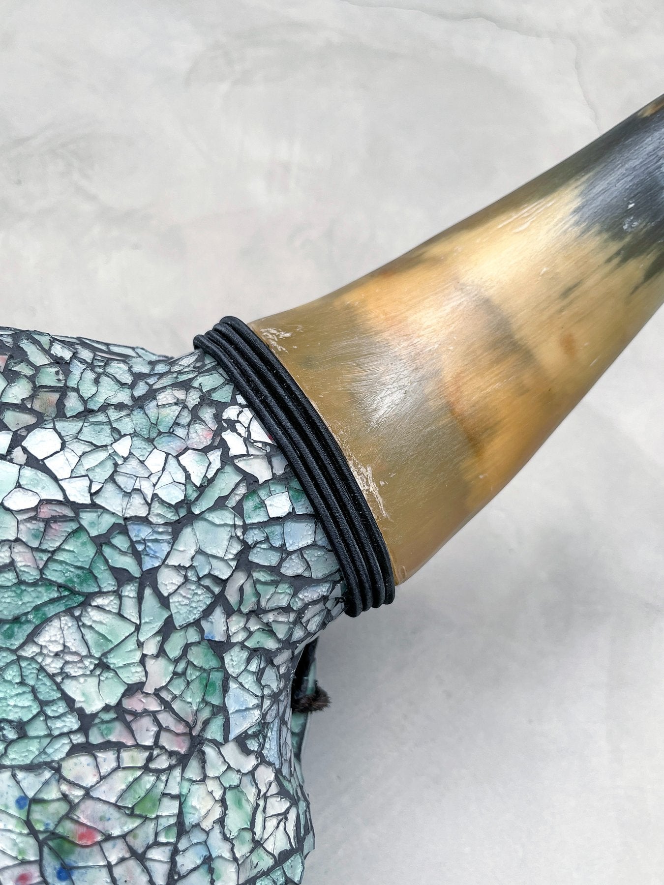 Glass Mosaic Cow Skull – Luxury Wall Art