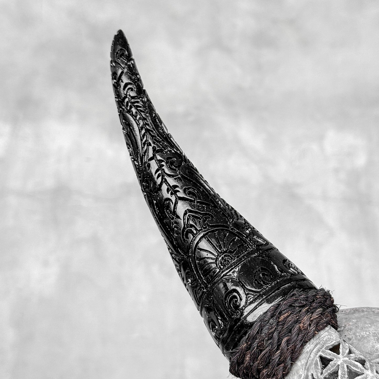 Very Detailed Engraved Goat Skull