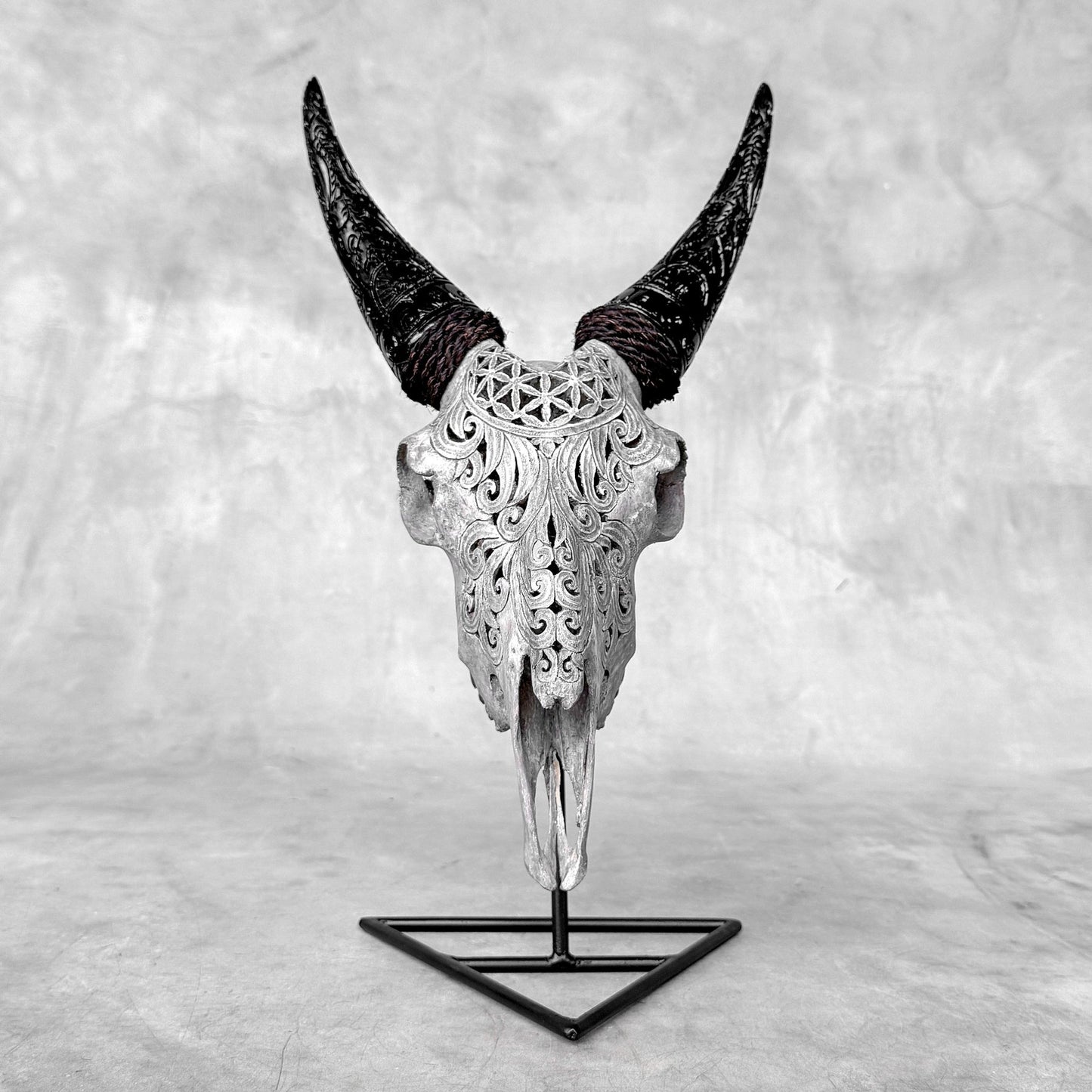 Very Detailed Engraved Goat Skull