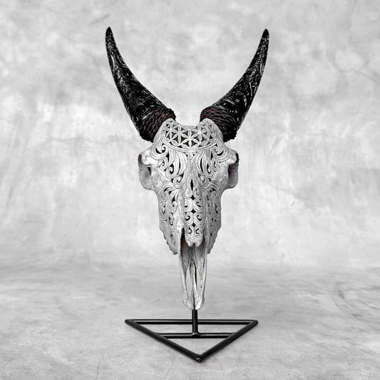 Very Detailed Engraved Goat Skull